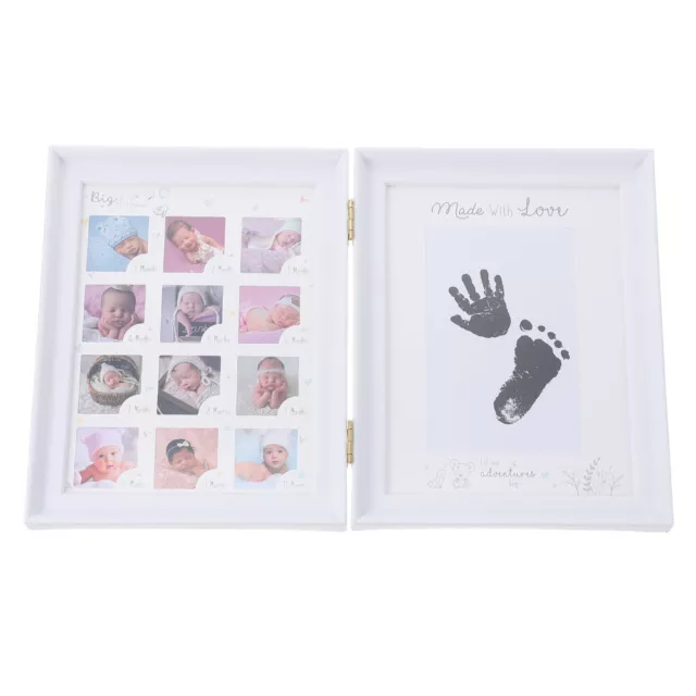 Desktop Ornament Infant Growth Recorder Picture Frame Newborn Baby Ink Pad