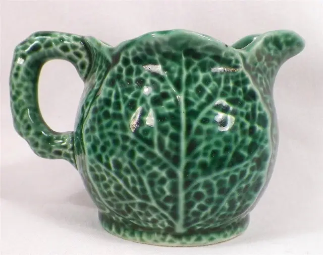 Shorter & Son Ltd Cream Pitcher Green Leaf Gourmet Ware Creamer Porcelain Nice