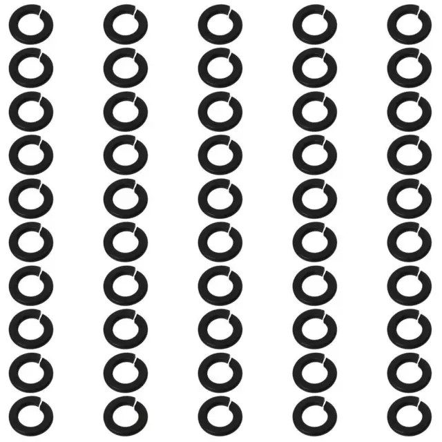 50Pcs Carbon Steel Split Lock Washer Sealing Ring  3/8-inch Inner Dia