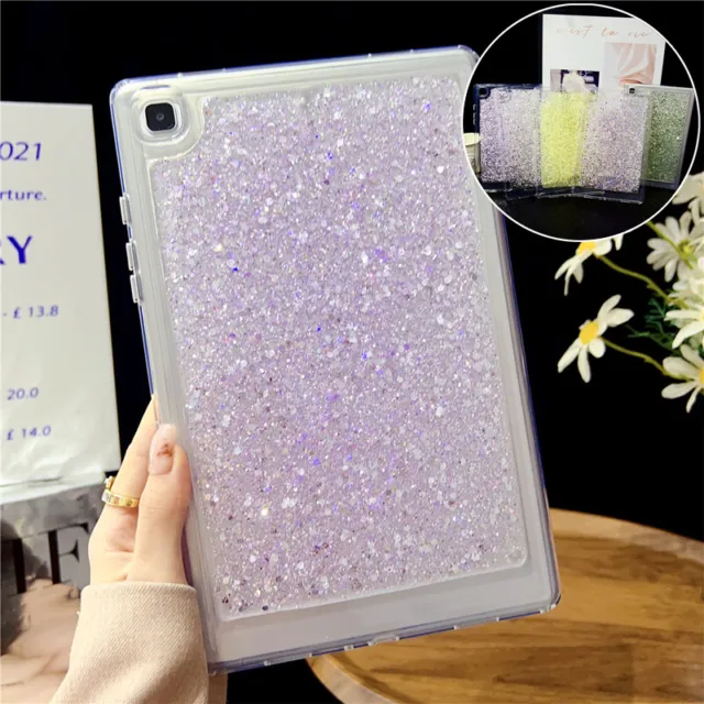 For Samsung Tab A8 A7 Lite S8 S7 S6 Lite Bling Sparkle Gradient Shockproof  Cover