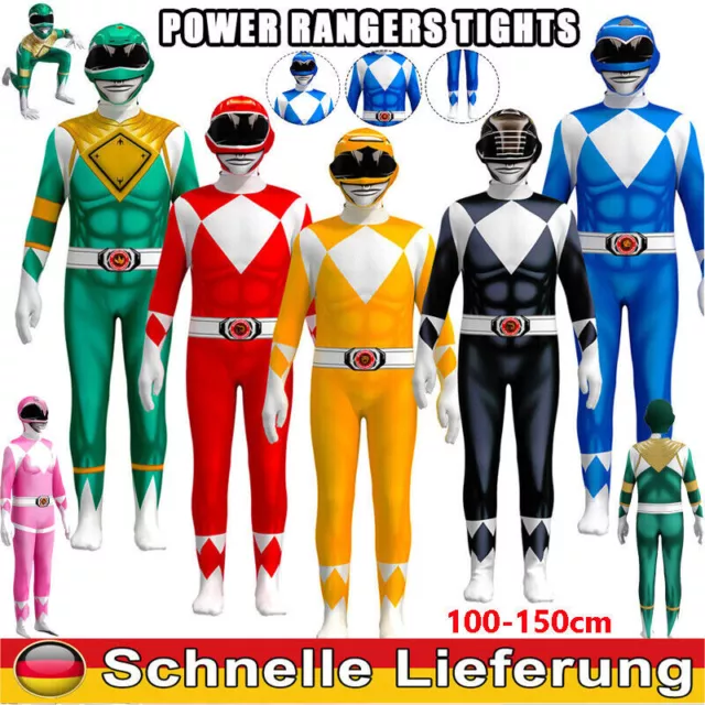 Rot Power rangers Kostüm Kinder Jungen Bodysuit Cosplay Geschenk Superheld Set