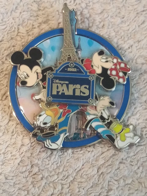 VINTAGE COLLECTOR - Pin's Mickey et Tour Eiffel Ouverture