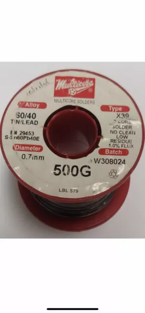 0.7mm Loctite Multicore Tin Lead 60/40 X39 Solder Wire Electronics X10 Meter🙌🙌