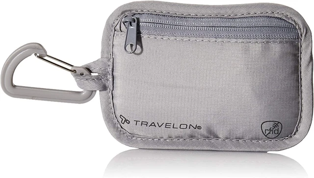 Travelon Rfid Blocking Clip Stash Pouch, Gray