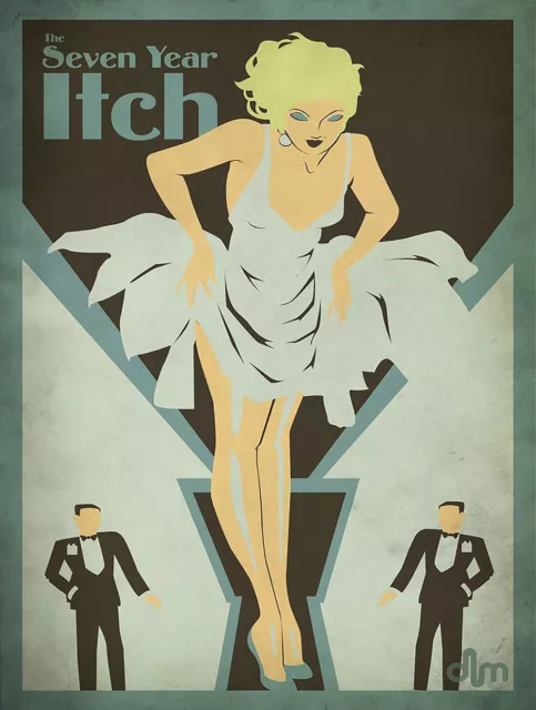 Marilyn Monroe 7 year itch movie poster reproduction metal sign modern art