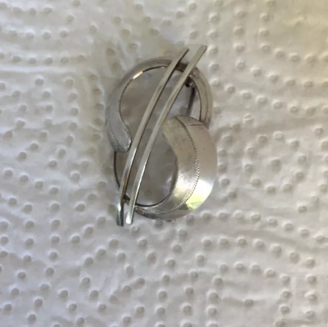 Originale Broche En Argent En Forme De Dollard/ Annees 1980/1990