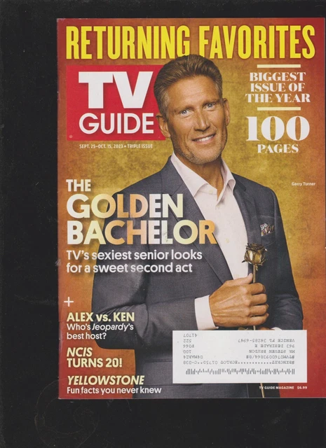 TV GUIDE Magazine September 25 2023 Gerry Turner The Golden Bachelor New w/Label