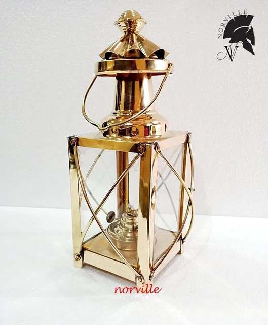 Antik Messing Miner Öllampe Maritime Schiff Laterne Wandbehang Dekoratives...