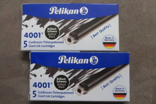 Pelikan Großraum-Tintenpatronen 4001 brillant-schwarz 2x5 Stück