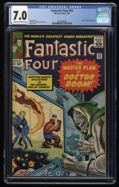 Fantastic Four #23 CGC FN/VF 7.0 Doctor Doom Appearance! Master Plan! Marvel