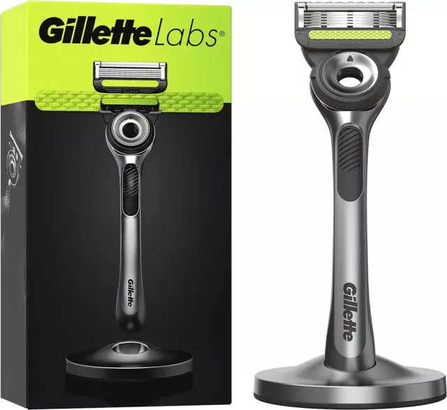 Gillette LABS RASOIO UOMO, Con 1 LAMETTA DA BARBA Di Ricambio, Base Magnetica E