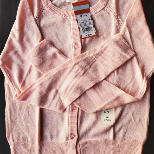 Size M(7/8)  - Girl's Pink Cardigan Sweater by Cat & Jack - New