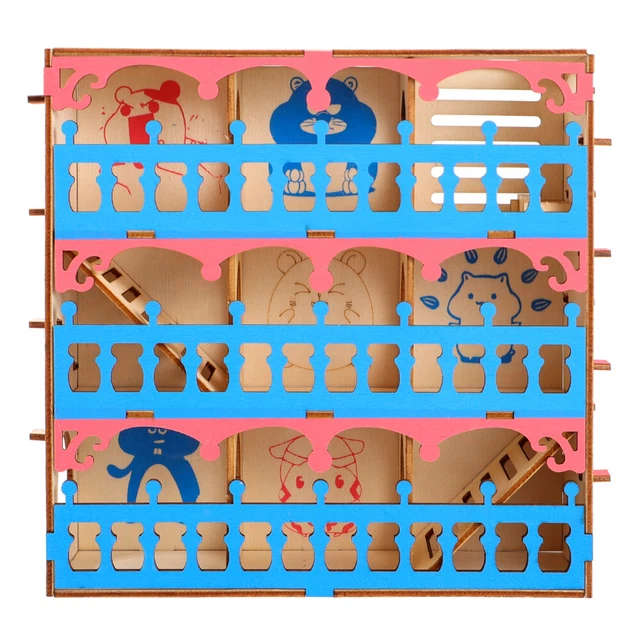 Hamsterversteck Kletterzubehör Hamster-Villa-Labyrinth Spielzeug Rennmaus