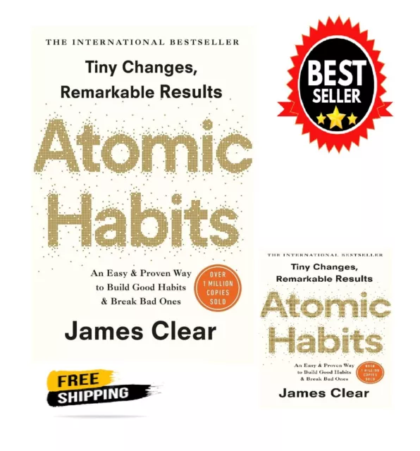 Atomic Habits by James Clear Build Good Habits English and Paperback New life