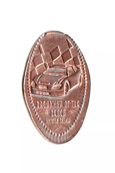 Elongated Penny "Broadway at the Beach-Myrtle Beach" SC Zinc