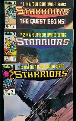 Starriors Comics #1, 2, 3, Limited Series, Marvel Comics, All Vf 8.0 Or Better!