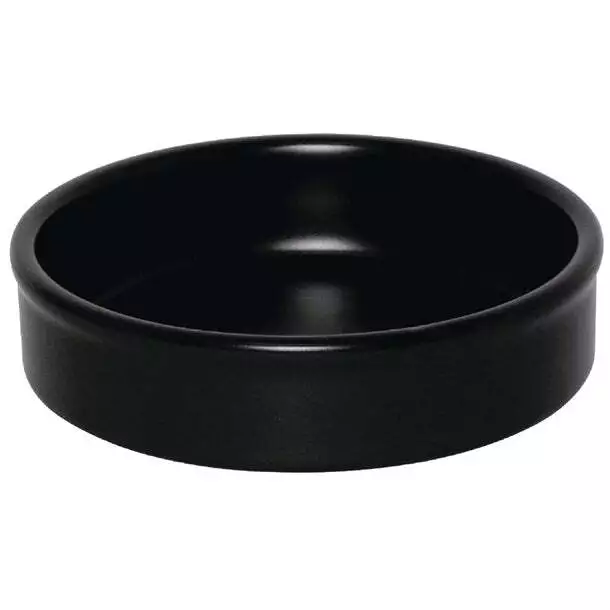 Olympia Mediterranean Stackable Dishes Black 134mm (Pack of 6) PAS-DK833