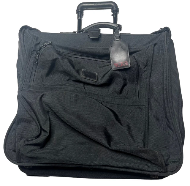 Tumi Ballistic Nylon Rolling Wheeled Briefcase Carry On Bag Black Size 20x21"