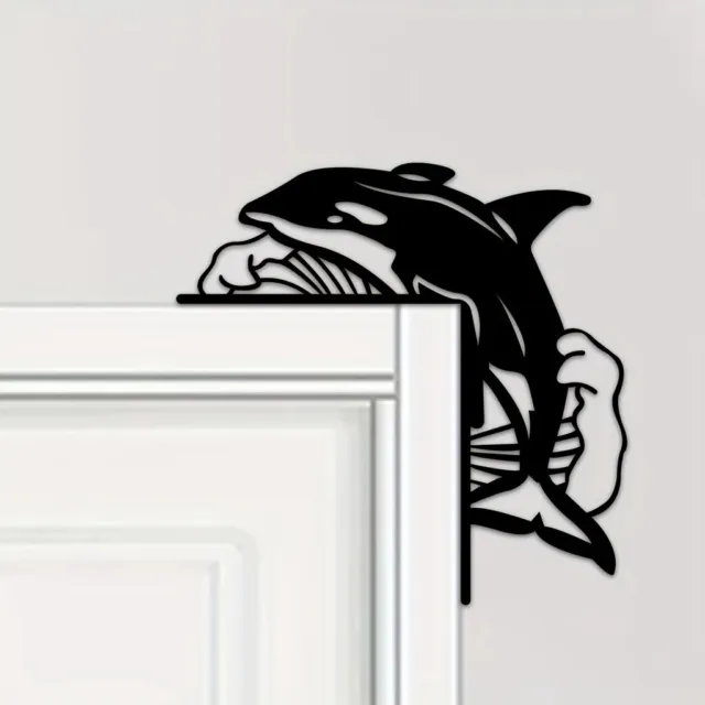 1pc, Delphin Welle Senior Dekorative Wandaufkleber Tür Ecke Dekoration