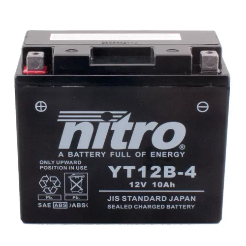 Motorrad Batterie Nitro NT12B-4 GEL geschlossen, 12V|10Ah|CCA:210A 150x69x130mm