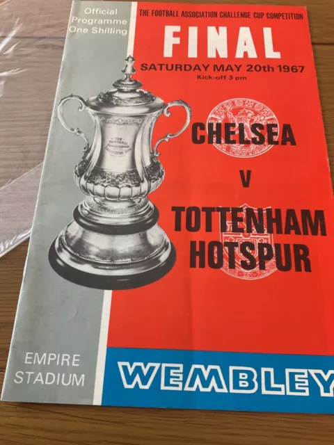 1967 FA  CHALLENGE CUP FINAL PROGRAMME Chelsea  v. Tottenham 20/5/1967 VGC