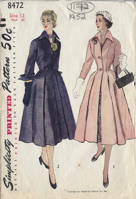 Patron De Couture Simplicity 9461 - Manteau Pour Fille 3 à 8 Ans - Neuf Jamais Utilisé