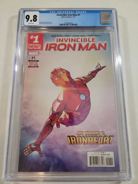 Invincible Iron Man 1 CGC 9.8 1st Cover App Of Riri Williams Ironheart 2017