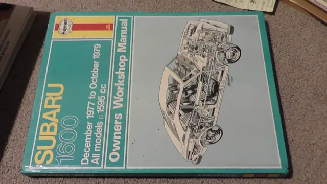 Subaru 1977-1979 All Models 1595 cc  Haynes Workshop Manual