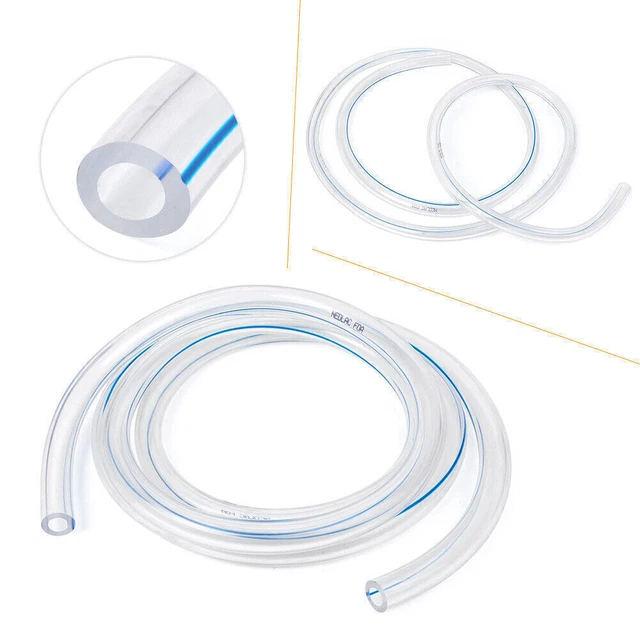 118"L 1/2"ID 3/4"OD Clear Flexible PVC Vinyl Tubing Hose Food Gradev GAV