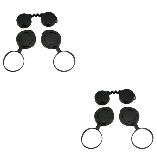 2 Sets Okularabdeckung Gummi Binokularer Hinterer Objektivdeckel