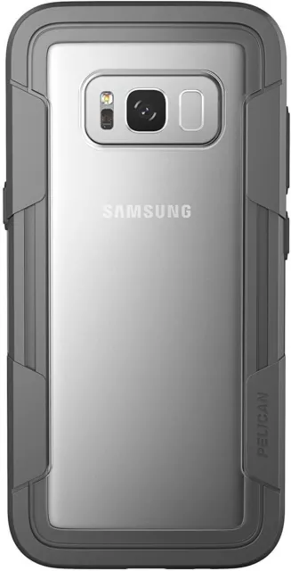 Samsung Galaxy S8 Case Pelican Voyager Screen Protector & Holster Clear Gray