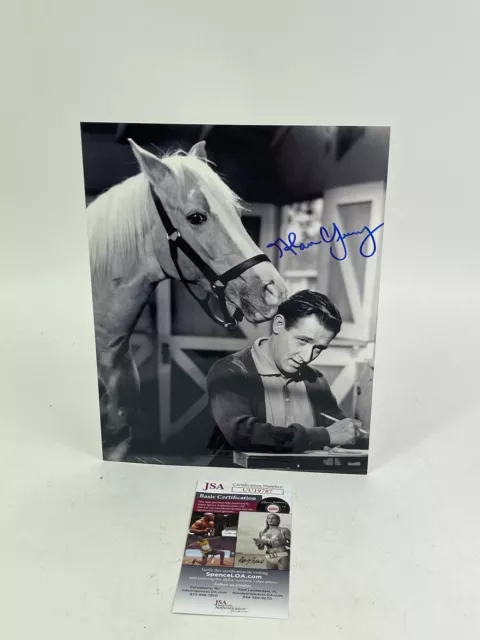 Alan Young Mr. Ed Hand SIGNED 8x10 Photograph JSA Certified