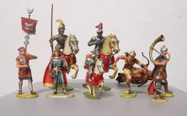 Elastolin Figuren Reiter Figuren Römer Soldaten 9 x Figuren ohne OVP Vintage