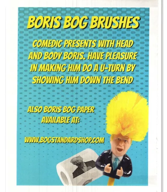 (Vbkj) Advert 11X8" Boris Johnson Bog Brush & Toilet Paper