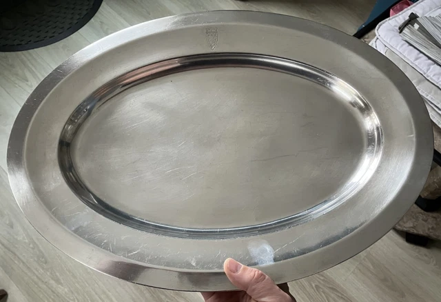 Grand Plat Ovale En Céramique ChrissG Collection – Blanc, Vintage