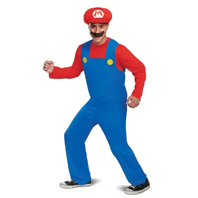Costume carnevale Super Mario Luigi adulto feste in maschera cosplay compleanni
