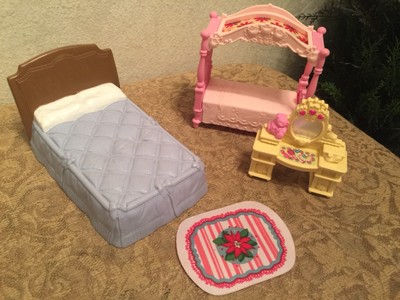 Vintage Fisher Price Loving Family Home for Holidays Christmas Dollhouse, Extras 9