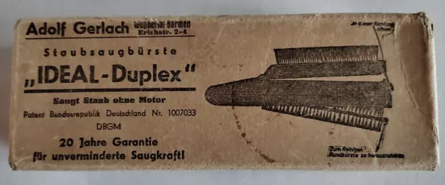 Staubsaugbürste IDEAL-Duplex - OVP - 50er Jahre / vintage - Adolf Gerlach