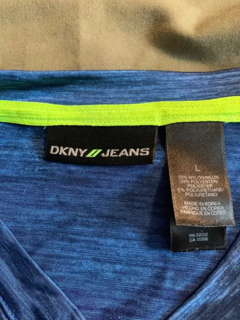 DKNY JEANS MEN’S V-Neck Athletic Shirt Large Long Sleeve $1.25 - PicClick