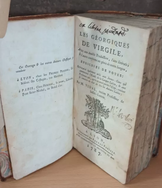 Les Géorgiques De Virgile - Anoté par M. Vidal - Perisse - 1787