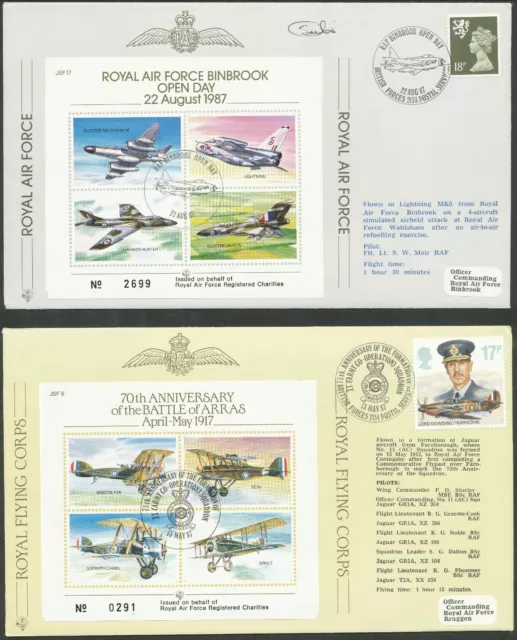 Great Britain 1987 Raf Covers X 7 Some Signed Nice Group Bin Price Gb£15.00