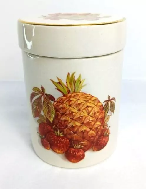Crown Devon S. Fielding & Co. Lidded Jar Canister Pineapple & Strawberry