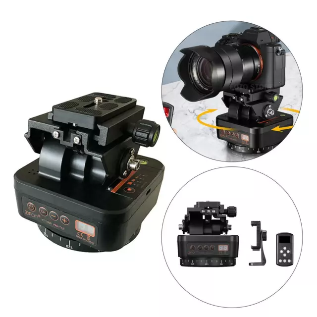Electric Panning Head 360 ° Rotation Time Lapse Tripod Head for Video Motorized