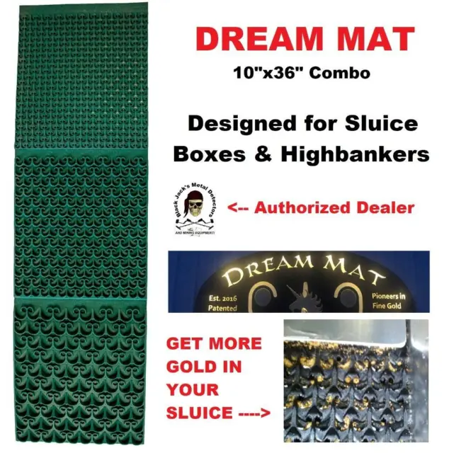 36 X 10 VORTEX DREAM MAT COMBO for Sluice Box Matting CATCHES GOLD GREAT