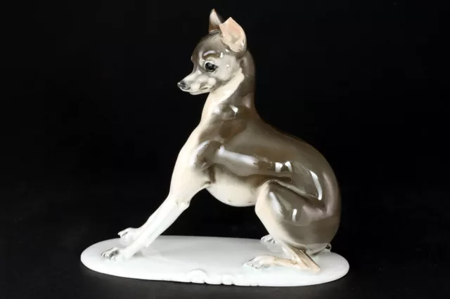 Rehpinscher antike alte Porzellanfigur Hund 42 Theodor Kärner Rosenthal Bavaria