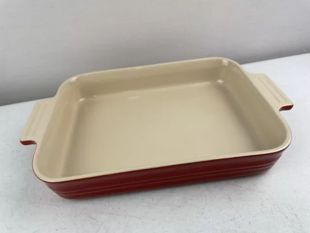 Lge Red Rectangle`le Creuset`lasagne Roasting Casserole Pie Dish 39X25X6 Cm Vgc