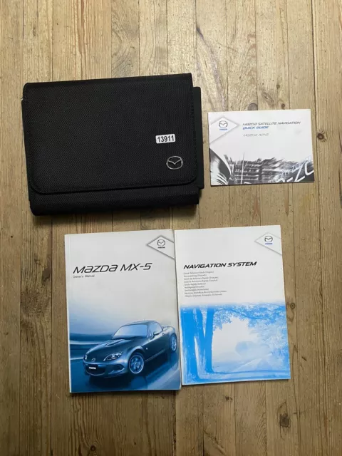 10-15 MAZDA MX5 OWNERS HANDBOOK MANUAL + NAVI AND WALLET Print 2014 Ref13911