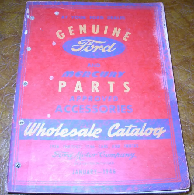 1938 1939 1940 1941 1946 Ford Mercury Chassis Parts Catalog Car Truck De Luxe