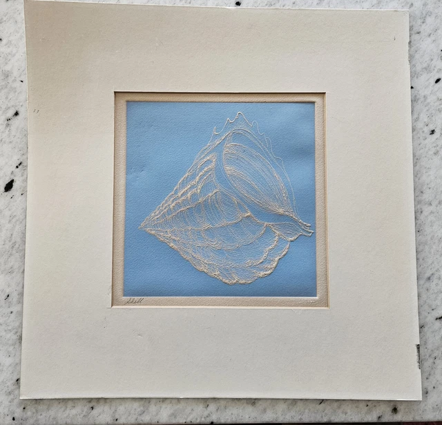 Mid Century Modern 9"x9" Print - Shell - Harris G. Strong Bar Harbor Maine
