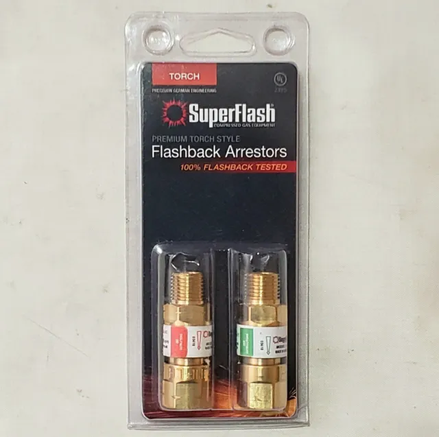 Super Flash Flashback Arrestor Set Torch Oxygen Fuel Check Valve